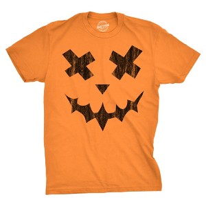 Mens Excellent Xavier Pumpkin T Shirt Funny Halloween Jack O Lantern Freaky Smile Tee For Guys - Crazy Dog Men's T Shirt - 1 of 4