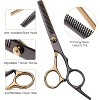 10pcs Stainless Steel Hair Cutting Scissors Kit with Thinning Shears, Haircut Accessories - 4 of 4
