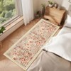 Coolmee Washable Area Rugs for Living Room Boho Non Slip Large Rug Floral Vintage Low Pile Rug for Living Room, Bedroom, Dining Room,Light Pink - 2 of 4