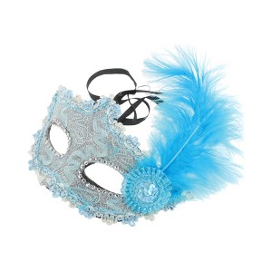 Unique Bargains Princess Feather Half Face Party Mask 1 Pc - 1 of 4