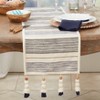 Saro Lifestyle Wooden Beaded Tassel Stripe Table Runner, Blue, 13"x72" - image 3 of 3