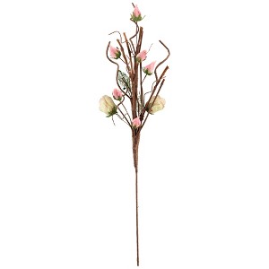 Northlight 33" Cream/Pink Artificial Floral Spring Pick - 1 of 4