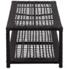 vidaXL Shoe Bench Black 31.5 in.x15.7 in.x11.8 in. Poly Rattan - 3 of 4