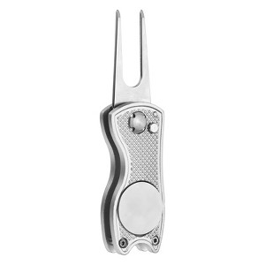 Unique Bargains Foldable Metal Magnetic Golf Divot Repair Tool - 1 of 4