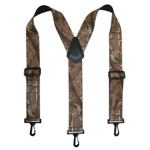 CTM Men's Elastic Camouflage Suspenders with Black Swivel Clips - 1 of 4