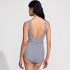 Lands' End Women's Slender Suit Belted Sweetheart One Piece - 3 of 4