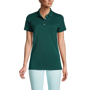 Lands' End Women's Short Sleeve Polyester Polo Shirt - 1 of 2
