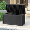 Lirago 260 Gal 980L Outdoor Storage Box with Lid Weatherproof Polypropylene Resin UV Protected KD Design Black - 3 of 4