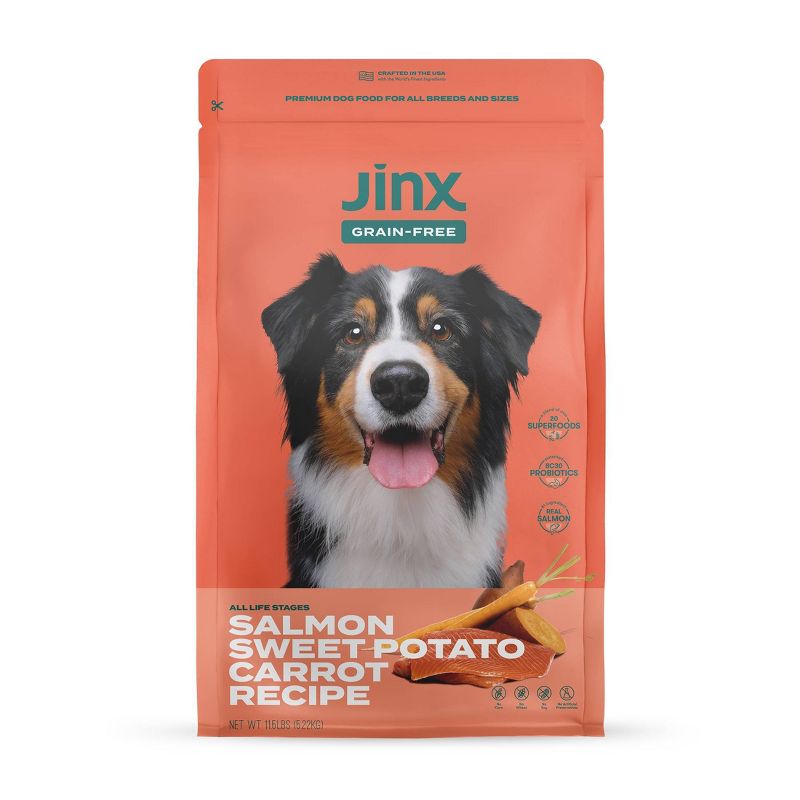 Jinx Grain-Free Dry Dog Food with Salmon, Sweet Potato & Carrot Flavor, 1 of 7