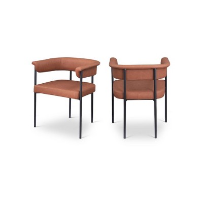 Meridian Furniture,Malin Vegan Leather Dining Chair, Set of 2