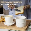 French Butter Crock with Lid, Butter Keeper Dish to Keep Butter Spreadable and Fresh on Counter, Ideal Kitchen Gift - 3 of 4