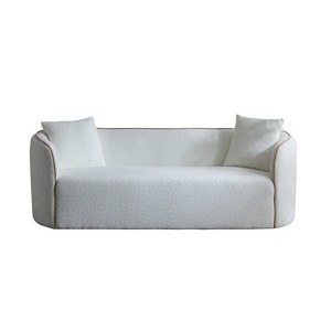 Christopher Knight Home Lindsay Elegance 82" Curved 3-Seater Boucle Sofa - 1 of 4