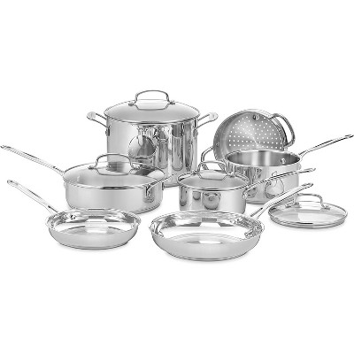 BRINJOY 7 - Piece Premium Stainless Steel Cookware Set - Oven & Dishwasher Safe, Even - Heat Cooking Pots & Pans with Glass Lids
