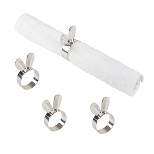 C&F Home Silver Bunny Ears Napkin Ring, Set of 4