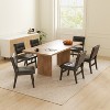 GDFStudio Payne Tufted Faux Leather Upholstered Wood Dining Chairs (Set of 2) - 3 of 4