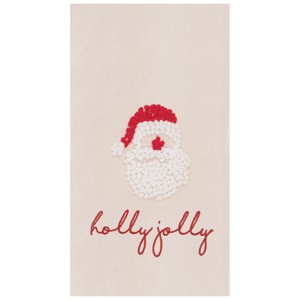 C&F Home Holly Jolly Santa Flour Sack Embroidered Cotton Kitchen Towel - 1 of 4