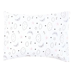 Hudson Baby Infant Girl Cotton Toddler Pillow Case, Dreamer, One Size - 1 of 2