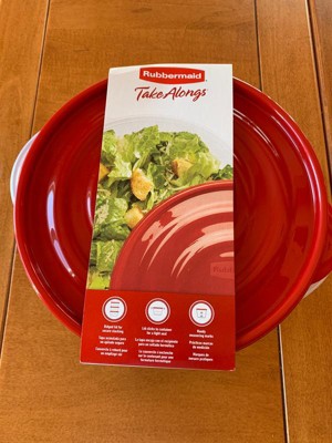 Rubbermaid TakeAlongs Serving Bowl Food Storage Containers, 15.7 Cup, Tint  Chili, 2 Count