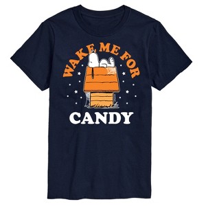 Men's - Peanuts - Wake Me For Candy Short Sleeve Graphic T-Shirt - 1 of 4