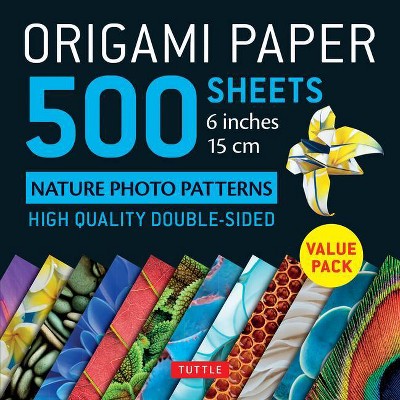 Origami Paper 500 Sheets Nature Photo Patterns 6 (15 CM) - by  Tuttle Publishing (Loose-Leaf)