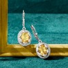 Ross-Simons 4.60 ct. t.w. Lemon Quartz and .16 ct. t.w. Diamond Scalloped Drop Earrings in Sterling Silver - 3 of 4