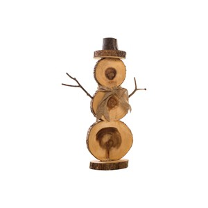 Gallerie II Log Snowman Figure Small - 1 of 2