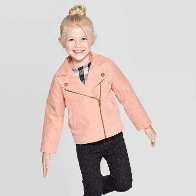 peach suede jacket