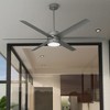 Hunter 72" Solaria Ceiling Fan Matte Silver Finish - Energy Efficient, Quiet Motor, Light Kit Included, Damp Rated - 4 of 4