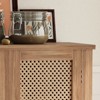 64'' Rattan Pantry Cabinet (Light Brown) – Tall Farmhouse Wooden Kitchen Storage Cupboard with 2 Adjustable Shelves & 2 Drawers - 2 of 4