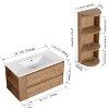 Akoasm 36 Inch Wall Bathroom Storage Vanity Cabinet Rack With Soft Close Doors(WITH SINK)-Oak - 2 of 4
