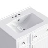NicBex 24" Bathroom Vanity with Sink, Morden Bathroom Cabinet Storage with 2 Spacious Drawers and 1 Cabinet for Bathroom, White - 3 of 4
