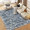 coucheta Multi-size Washable Retro Floral Accent Area Rugs, Vintage Foldable Non Slip Easy Care Carpet, for Living Room, Kitchen, Dining, Bedroom - 3 of 4