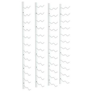 vidaXL Wall Mounted Wine Rack - White Iron 24 Bottles Rack for Modern Kitchen, Pantry, Bar, Living Room or Dining Area - 1 of 4
