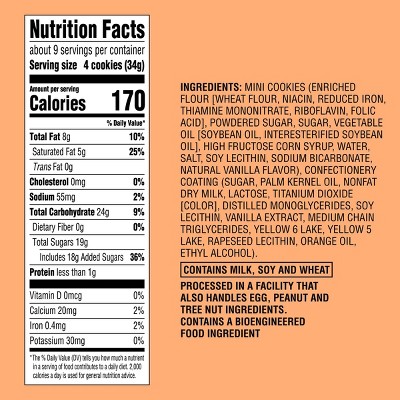 Orange Creme Mini Cookies - 11oz - Favorite Day™