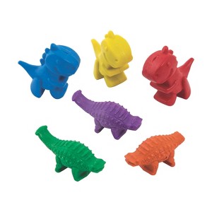 1" 6-Color Dinosaur-Shaped Novelty Crayons - 24 Pc. - 1 of 2