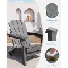 Folding Adirondack Chair - HDPE Outdoor All-Weather Fire Pit Chairs, Ergonomic Extended Backrest for Patio, Garden Pool, Backyard - 4 of 4
