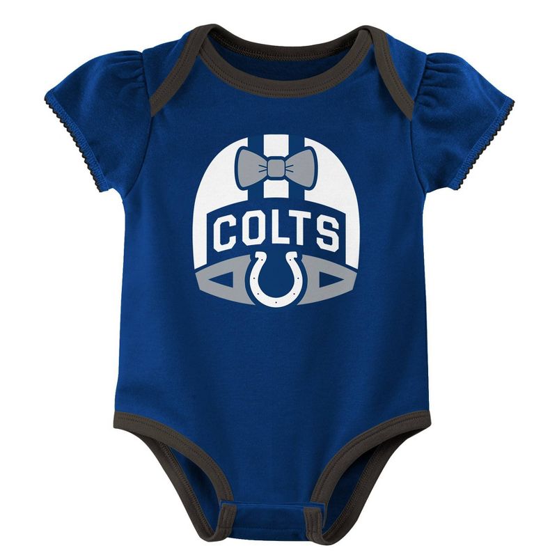 NFL Indianapolis Colts Baby Girls&#39; Onesies 3pk Set, 4 of 5