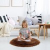 PiccoCasa Office Home Bedroom Faux Sheepskin Puffy Plush Area Soft Warm Floor Mat 1 Pc - 4 of 4