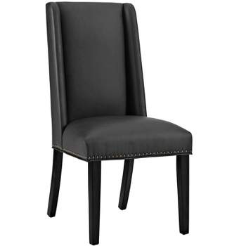 Baron Vinyl Dining Chair Black - Modway