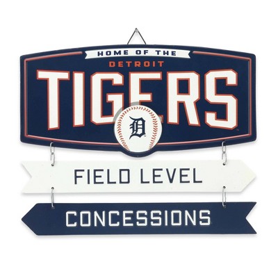 Mlb Detroit Tigers Baseball Tradition Wood Sign Panel : Target