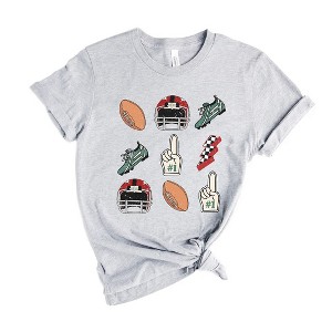 Simply Sage Market Women's Football Collage Short Sleeve Graphic Tee - 1 of 4