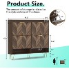 CIPACHO Mid Century Modern 4-Flip Drawer Shoe Cabinet with Bottom Cubby 2 Hooks Freestanding Narrow for Entryway Foyer Hallway - 3 of 4