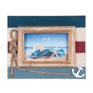 Beachcombers Anchor Rope Photo Frame 10 x 8.3 x 0.79 Inches. - 1 of 4