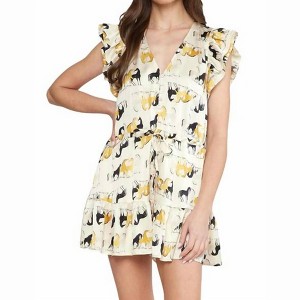 Women's Horse Print Romper - entro - 1 of 4