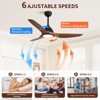 Sofucor Ceiling Fans with Lights 52 Inch Ceiling Fan with Light and Remote 6 Speed Quiet Noiseless 3 CCT, Reversible for Bedroom Living Room - 3 of 4
