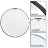MAYEERTY 27.56x27.56x1.10in Aluminum Thin Edge Black Round Hanging Mirror - 4 of 4