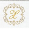 Linum Home Textiles 100% Turkish Cotton MONICA Gold Thread 2PC Embellished Hand Towel Set - 3 of 3