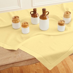 Solino Home Linen Classic Hemstitch Table Throw - 1 of 4