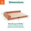 Plush & Grid Cord Orthopedic Deluxe L-Chaise Pet Bed for Dogs and Cats - 2 of 4