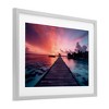 Stupell Industries Island Sunset Over Docks Framed Print Under Glass, Gray, 20" x 14" - 2 of 4